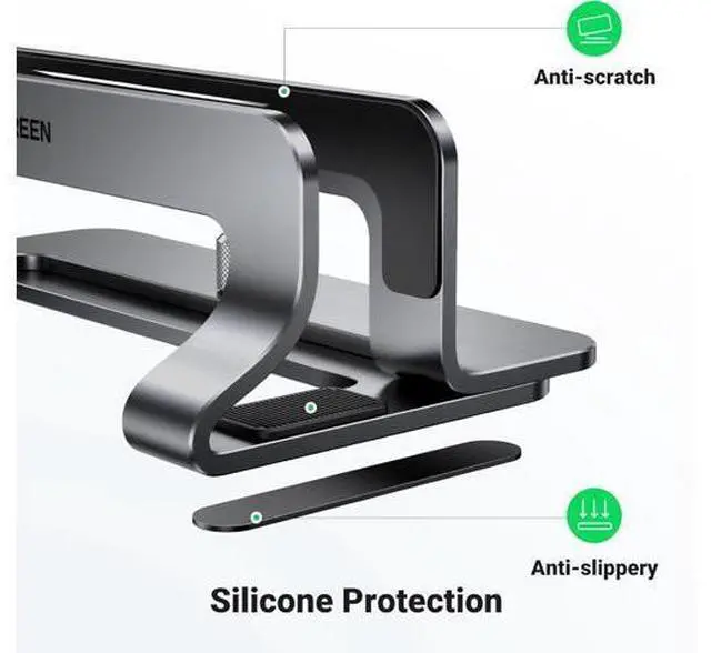 Alt view image 4 of 6 - UGREEN Vertical Laptop Stand Bundle with Laptop Desk Stand