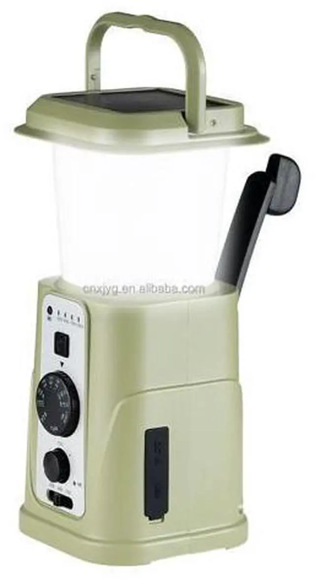 Alt view image 6 of 7 - 10000mAh Outdoor Waterproof Hand Crank Sos Dynamo Radio Solar Lamp Rechargeable Led Camping Lantern With Power Bank Orange