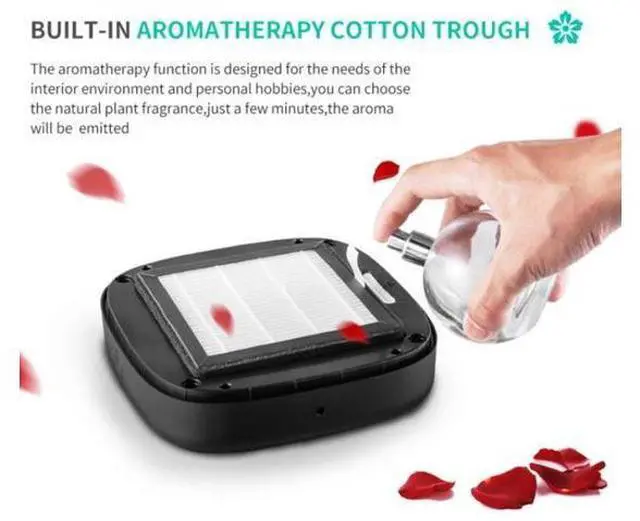 Alt view image 4 of 6 - QURO Portable Car/Desktop Air Purifier Vehicle Air Cleaner With HEPA Filter Activated Carbon Three-layer Filtration to Fresh Air