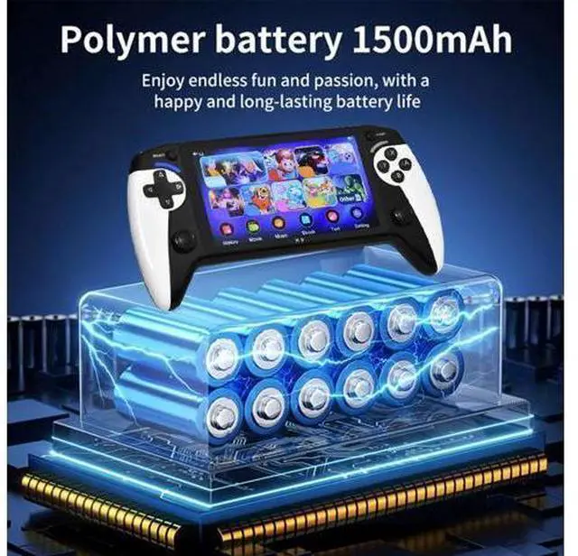 Alt view image 4 of 6 - X9 Handheld Game Console 1500mah 5.5 Inch HD Screen Portable Retro Video Game Console Multifunctional PK Project X Console
