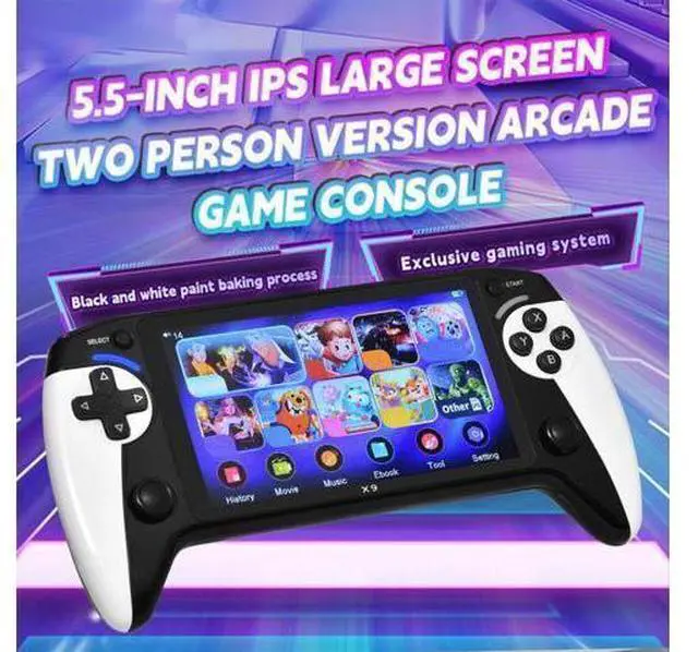 Alt view image 6 of 6 - X9 Handheld Game Console 1500mah 5.5 Inch HD Screen Portable Retro Video Game Console Multifunctional PK Project X Console