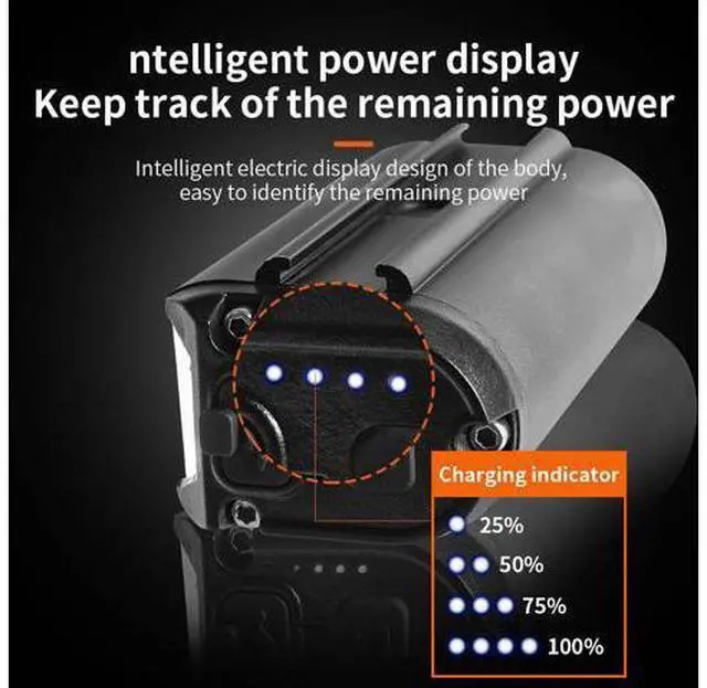 Alt view image 4 of 4 - QURO New Bicycle LED Light High Bright Night Bike Light USB Charging Outdoor Sports Mountain Bike Accessories
