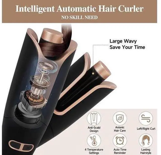 Alt view image 4 of 7 - Professional Automatic Hair Curler Rotating Ceramic Auto Curling Iron for Hair Styling