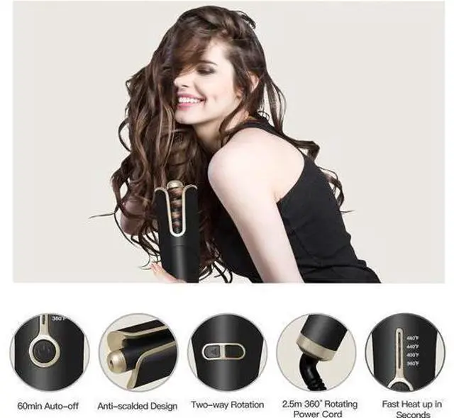 Alt view image 5 of 7 - Professional Automatic Hair Curler Rotating Ceramic Auto Curling Iron for Hair Styling