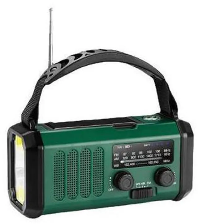 Main image of SOEWIOU Portable Hand Crank Radio, Solar & Hand Crank Charging Emergency Radio, Multifunctional Outdoor Mini Weather Radio with Built-in Battery
