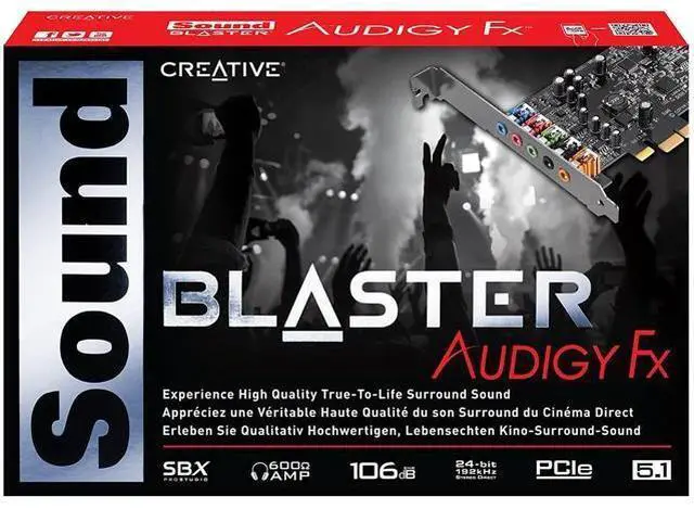 Alt view image 7 of 7 - Creative Sound Blaster Audigy FX PCIe 5.1 Sound Card with High Performance Headphone Amp