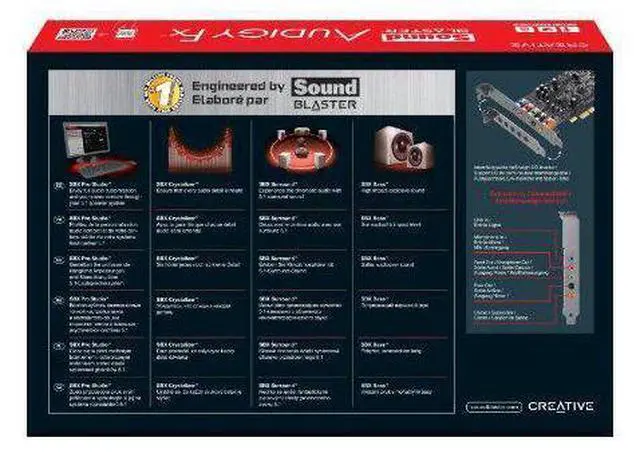 Alt view image 5 of 7 - Creative Sound Blaster Audigy FX PCIe 5.1 Sound Card with High Performance Headphone Amp