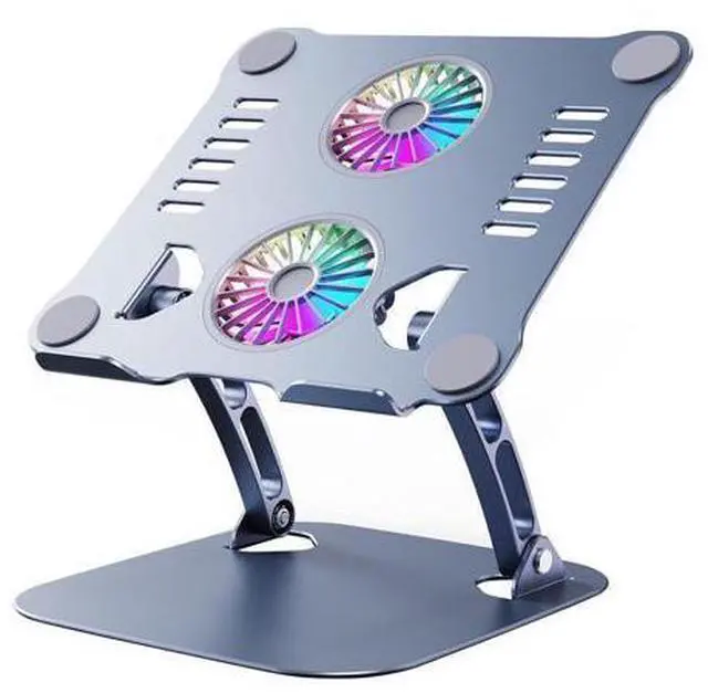 Main image of Laptop Cooling Stand with Fan, Height Adjustable Desktop Laptop Stand for 10-17'' Laptops