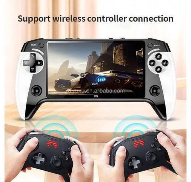 Alt view image 5 of 6 - X9 5.0 Inch Android Handheld Game Console 480x320 Resolution 2000mAh Battery Retro Classic Games Portable Gaming Player