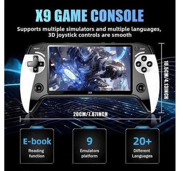 Alt view image 3 of 6 - X9 5.5 Inch HD Screen Handheld Game Player Portable Retro Video Console with Classic Support Kids Gift