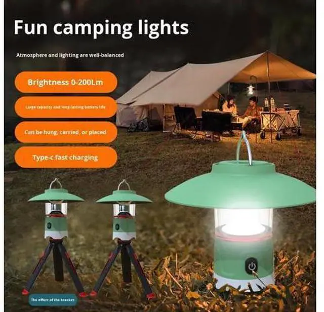 Alt view image 4 of 5 - Emergency Solar Waterproof Powerful Flashlight Work Light Lantern Rechargeable Hanging Led Camping Lamps High-end zinc alloy base including stand