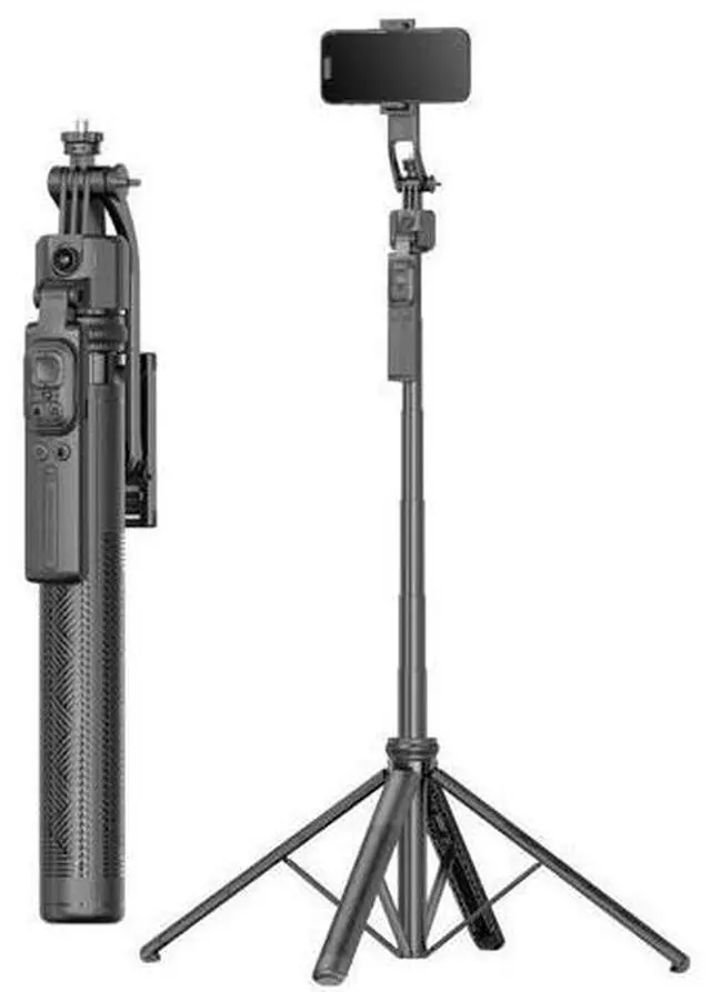 Alt view image 3 of 5 - Cloud Platform Tracking Artifact C17 Selfie Stick Four-legged Tripod Face Tracking AI Anti-Shake Retractable Mobile Phone Holder Tt07 jumping pole 173m-ai tracking-detachable phone clip-1/4