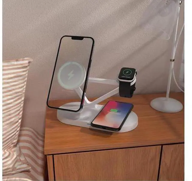 Alt view image 2 of 4 - Desk Lamp Atmosphere Light 15W PD Fast Charger Magnetic Phone Charger Stand Wireless Charger
