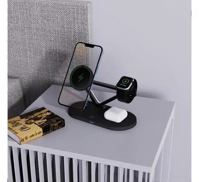 Alt view image 3 of 4 - Desk Lamp Atmosphere Light 15W PD Fast Charger Magnetic Phone Charger Stand Wireless Charger
