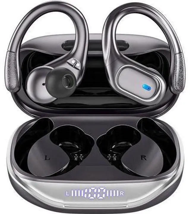 Main image of Wireless Earbuds Bluetooth Headphones 80Hrs Playtime Ear Buds IPX7 Waterproof Sports Earphones Wireless Charging Case Over-Ear Earhooks Headest Black