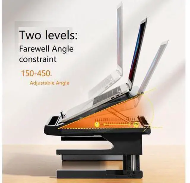 Alt view image 4 of 4 - Adjustable Laptop Stand, Portable Laptop Stand, Foldable Lift Portable Bracket, Aluminum Alloy Heat Dissipation Stand