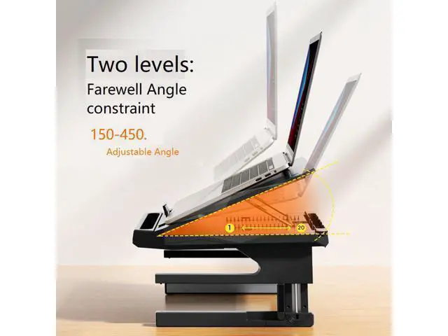 Alt view image 4 of 4 - Adjustable Laptop Stand, Portable Laptop Stand, Foldable Lift Portable Bracket, Aluminum Alloy Heat Dissipation Stand