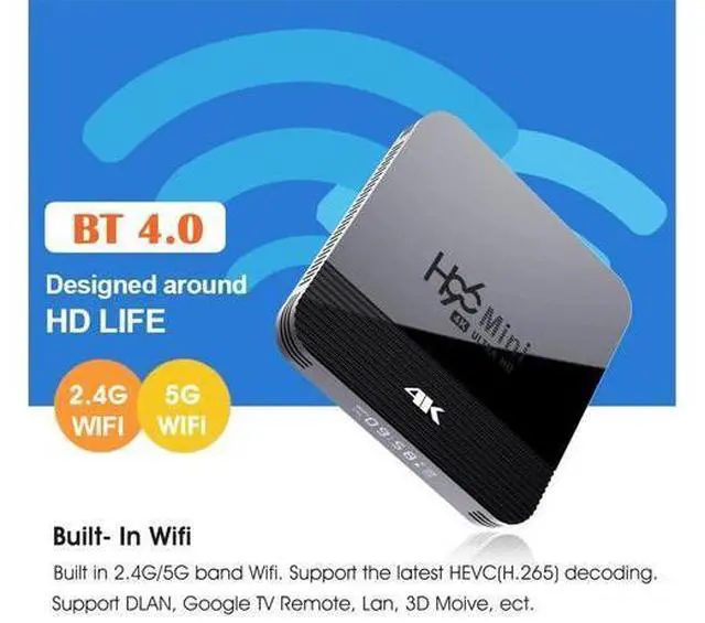 Alt view image 3 of 5 - Box H96 Mini H8 TV Box 9.0 2GB 16GB RK3228 2.4G/5G Wifi BT4.0 4K Smart tv Box Youtube Media Player Set Top Box