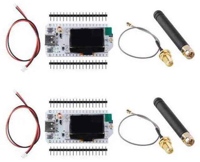 Main image of Geekstory ESP32 LoRa Development Board V3 SX1262, ESP32 LoRa V3 Development Board with OLED Display Type-C+915MHZ LoRa Antenna for Arduino LoraWan IOT Internet,not Compatible with LoRa V2(2-Pack)