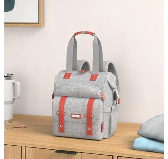 Alt view image 2 of 5 - FALANKO Laptop Backpack for Women, Work Doctor Teacher Nurse Wide Open College School Student 17.3 Inch Laptops Bookbag Purse with USB Charging Port, Travel RFID Computer Bag for Men Women Girls Grey