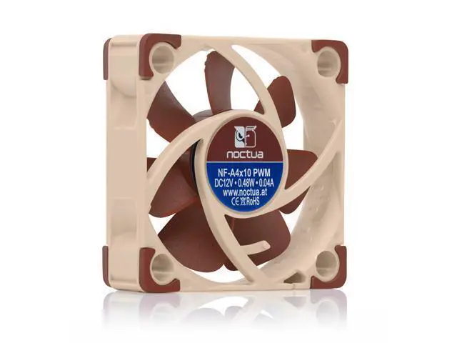 Alt view image 2 of 6 - Noctua NF-A4x10 PWM, Premium Quiet Fan, 4-Pin (40x10mm, Brown)