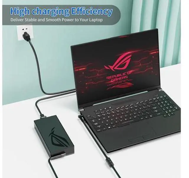 Alt view image 6 of 7 - 280W 14A 20V ADP-280EB B AC Charger for Rog Flow X16 Rog Strix G15 G16 G17 14A/20V AC Adapter for Rog Strix G18 Rog Strix Scar 15 17 SE ROG Zephyrus M16 Tuf Gaming A16 (6.0 X 3.7mm)