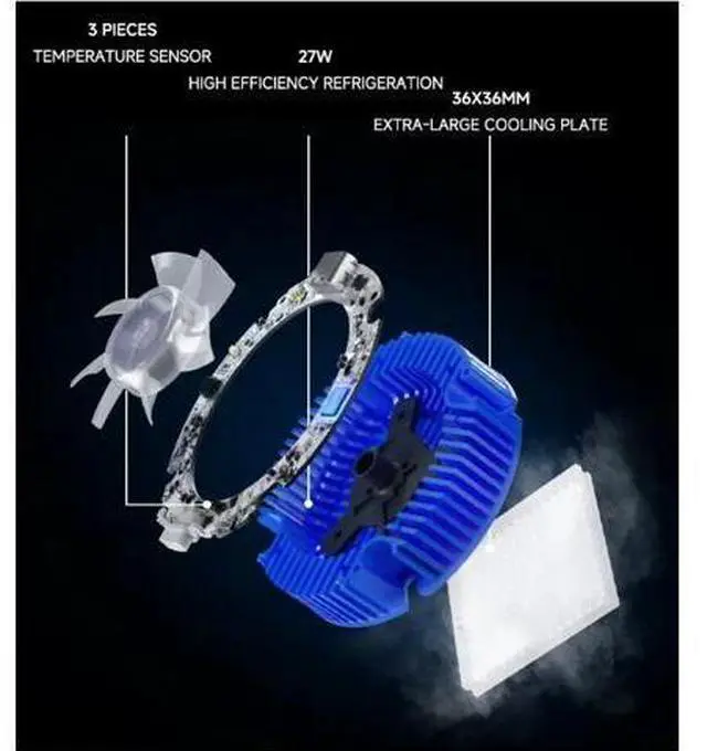Alt view image 4 of 7 - Flydigi B7X Cellphone Cooler Frequency Conversion Super Heat Dissipation Magnetic Radiator RGB Light For Iphone Ipad Android