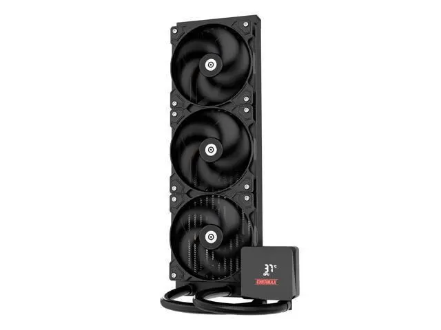 Alt view image 2 of 5 - ENERMAX LIQMAX V4 360mm AIO CPU Liquid Cooler w/Digital Display, 3X 120mm SilentFlow PWM Fan 390W TDP, for Intel 1851/1700/1200/115X, AMD AM5/AM4