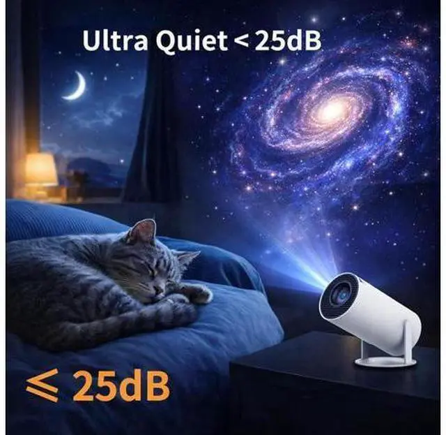 Alt view image 5 of 7 - Realm Portal Projector - Fake Window Projector with Built-In 30+ Window Scenes, Hundreds of Fantasy Ambience Scenes, Projector with Wifi and Bluetooth, Auto Keystone, Deeper Reading Immersion (White)