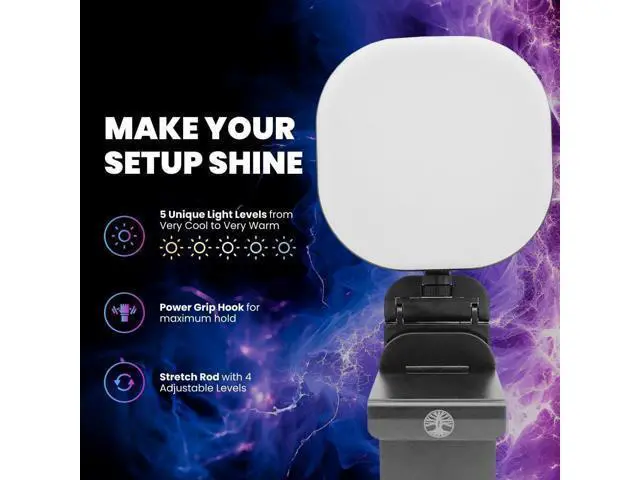 Alt view image 6 of 7 - Live Streaming Kit- Perfect for Streaming Video Games on Twitch, YouTube, Podcasts and Working from Home. includes 1920x1080p Webcam, Professional USB Microphone, and One LED Multi-Color Light