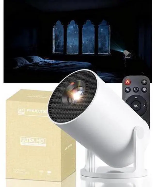 Alt view image 2 of 7 - VistaCast Mini 210° Smart Projector With Extra Large-Screen Display | 20+ Window Scenes | Castle Window Projector, 100 Screen From 2M, Built-in Speaker, WiFi & Bluetooth, For Bedroom Or Living Room