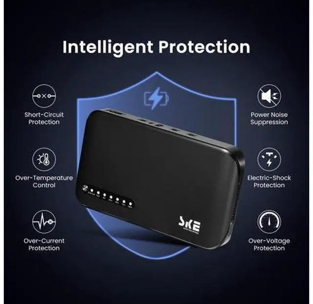 Alt view image 5 of 7 - Mini UPS DC 20000mAh Battery Backup & Surge Protector Uninterruptible Power Supply for Router Modem USB Type-C Mini UPS 5V/9V/12V DC20000 Plus Altair