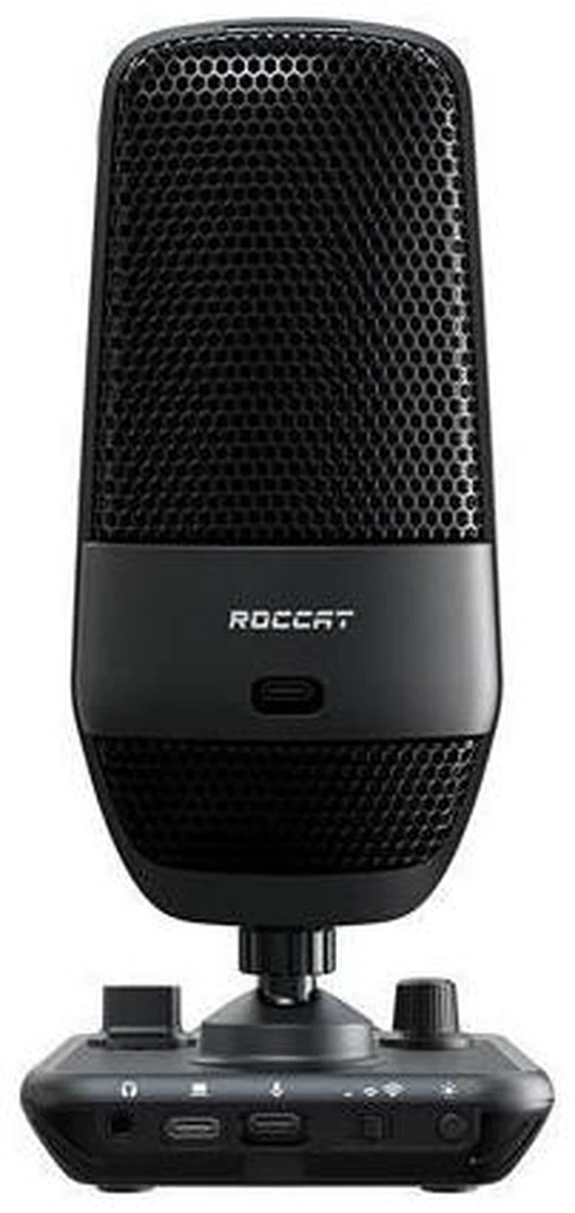 Alt view image 5 of 7 - ROCCAT Torch USB Microphone, Studio-Grade Audio, PC Computer Gaming Wired Mic, RGB AIMO Lighting with Indicator, For Streaming, Recording, Podcasting, Quick Mute, Boom Arm Compatible, Black
