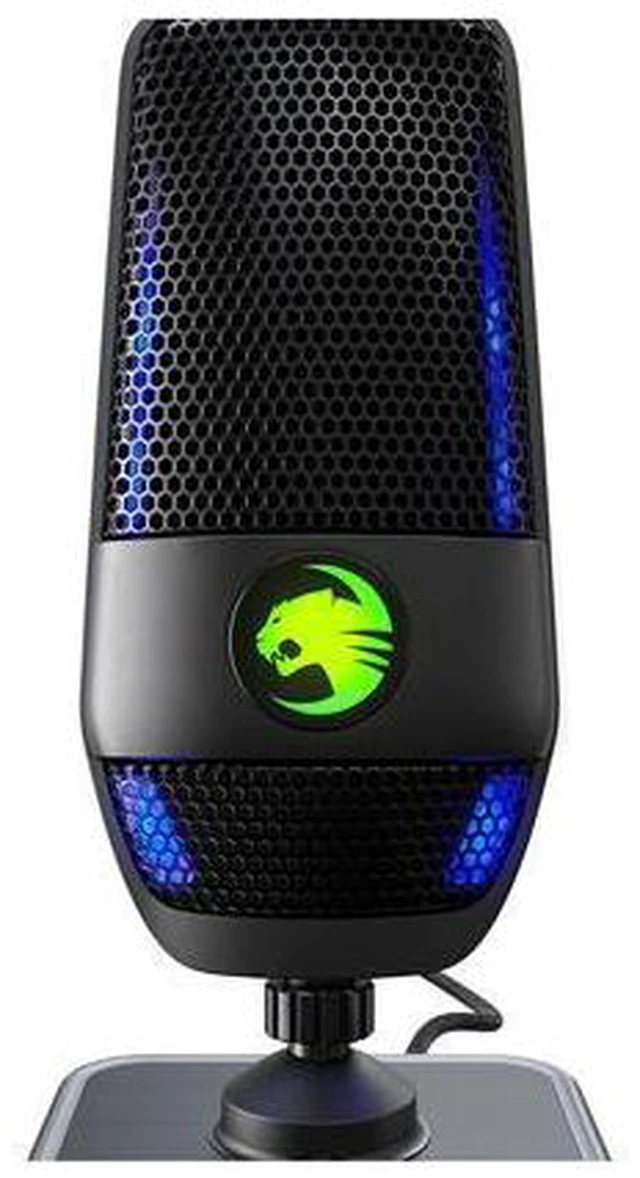 Alt view image 6 of 7 - ROCCAT Torch USB Microphone, Studio-Grade Audio, PC Computer Gaming Wired Mic, RGB AIMO Lighting with Indicator, For Streaming, Recording, Podcasting, Quick Mute, Boom Arm Compatible, Black