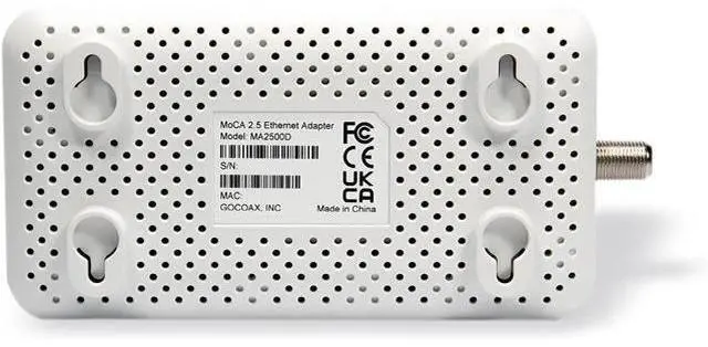 Alt view image 5 of 6 - goCoax MoCA 2.5 Adapter with 2.5GbE Ethernet Port. MoCA 2.5. 1x 2.5GbE Port. Provide 2.5Gbps Bandwidth with existing coaxial Cables. White(Single, MA2500D)