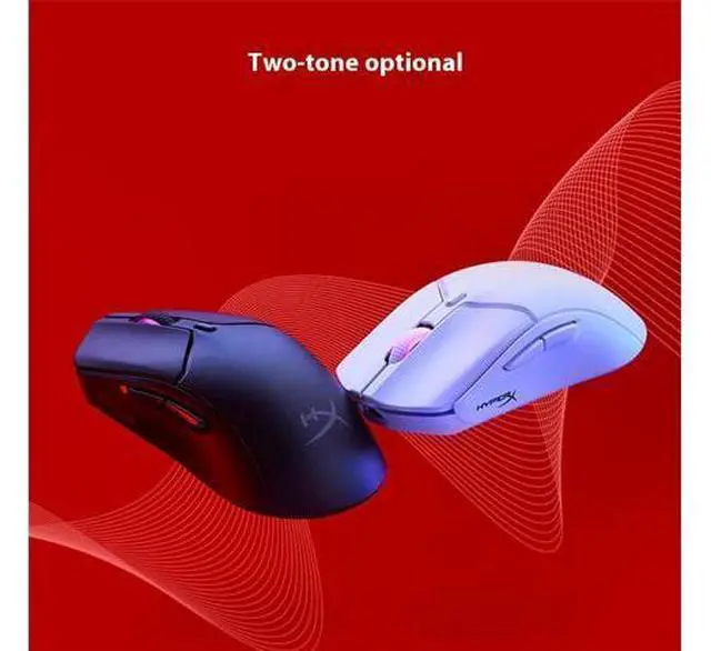 Alt view image 3 of 7 - HyperX Spinfire 2 Wireless Gaming Mouse, 2.4Ghz/Bluetooth, 8000Hz Response Rate, 26000DPI, HyperX 26K Sensor, 5 Buttons, 60g, PTFE Foot Stickers, Anti-slip Stickers, Macro Command Support, White