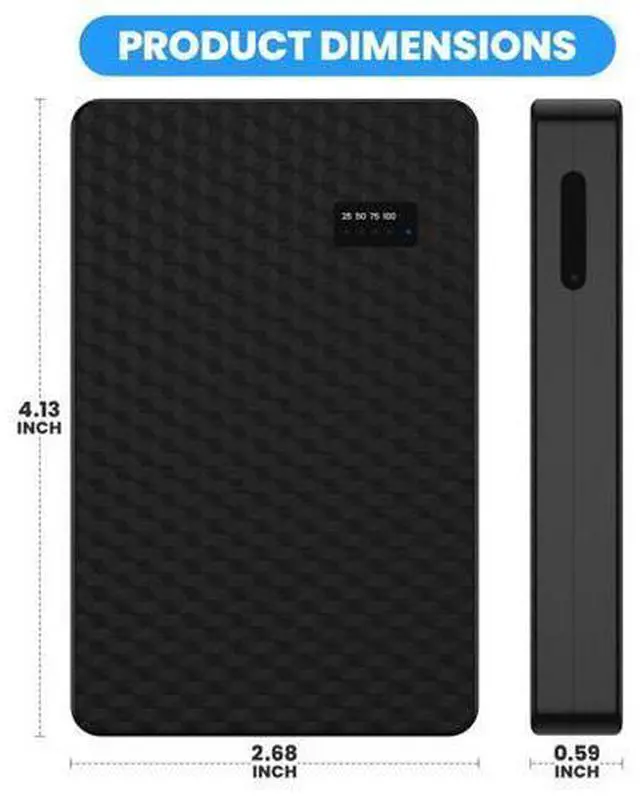 Alt view image 4 of 7 - Hidden Camera Portable Charger 2K Full HD Cameras with WiFi and Night Vision 5000mAh Battery Wireless Mini Nanny Cam for Home Security Indoor Motion Detection