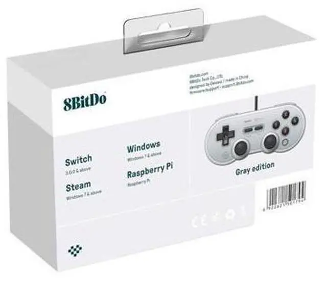 Alt view image 3 of 5 - 8Bitdo SN30 Pro USB Wired Gamepad Controller for Nintendo Switch, Windows & Raspberry Pi - Gray Edition