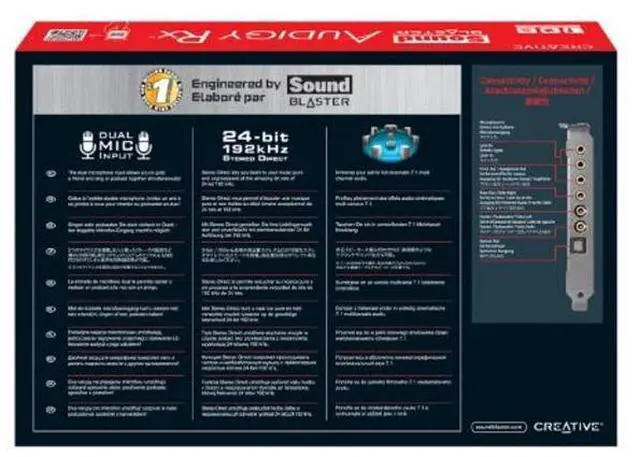 Alt view image 4 of 7 - Creative Sound BlasterX AE-5 Plus SABRE32-class Hi-res 32-bit/384 kHz PCIe Gaming Sound Card and DAC with Dolby Digital and DTS, Xamp Discrete Headphone Bi-amp, Up to 122dB SNR, RGB Li (70SB174000003)