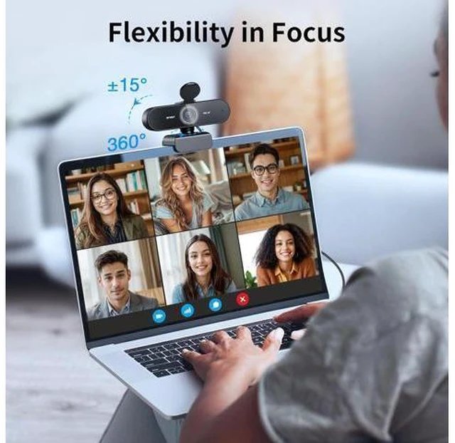 Alt view image 7 of 7 - EMEET NOVA 4K Webcam for PC - Ultra 4K HD, PDAF Autofocus, Dual Noise-Cancelling Mics, 73° FOV, Auto Light Correction, USB-A, Privacy Cover, Ideal for High-End Business Meetings&Live Streaming