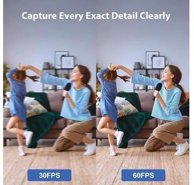 Alt view image 7 of 7 - Zoomable Webcam with Remote Control, 1080P 60FPS Streaming with Ring Light and Microphone, Pro USB Webcam with 5X Digital Zoom and Privacy Cover for Zoom/Skype/Teams/PC/Laptop/Mac