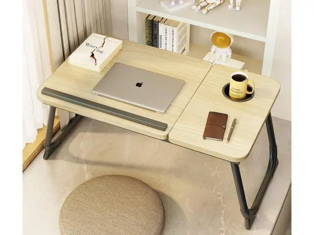 Alt view image 3 of 7 - Laptop Desk for Bed,Asltoy Laptop Bed Tray Table,Foldable Lap Desk Stand Notebook Desk Adjustable Laptop Table for Bed Portable Notebook Bed Tray Lap Tablet with Cup Holder