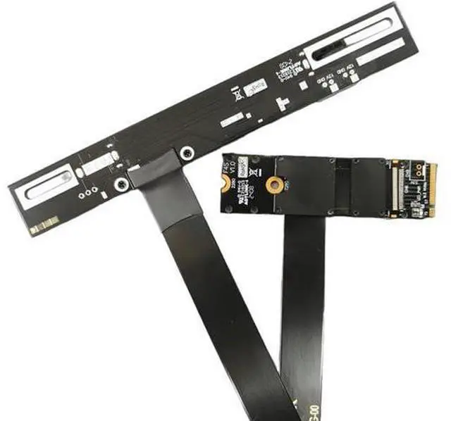 Alt view image 5 of 7 - JMT PCIE 5.0 x16 to M.2 NGFF Key M Card Extension Cable 128G/bps GEN5 FCC Cable Compatible with M.2 NVMe Graphics Card (F43SP / 50CM)