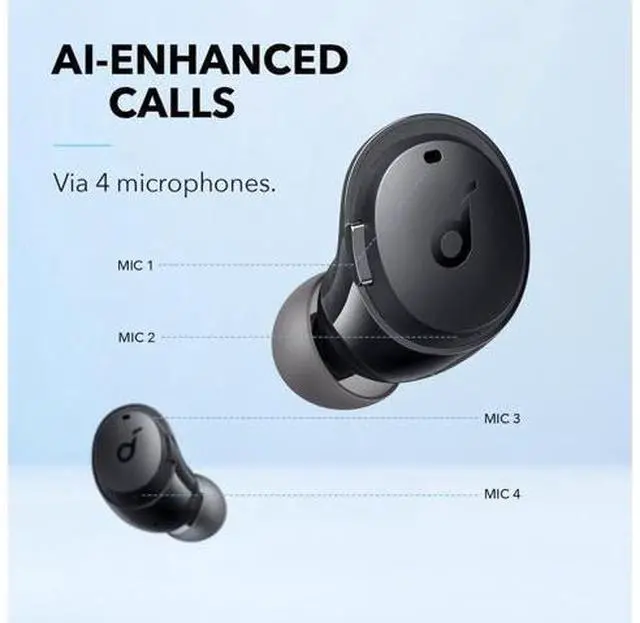 Alt view image 3 of 6 - by Life Dot 3i in-Ear Noise Cancelling Truly Wireless Headphones IPX5 Waterproof Black