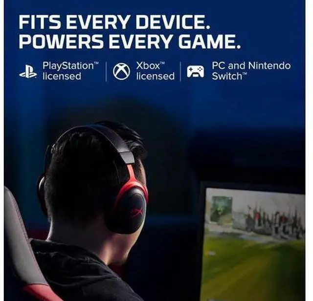 Alt view image 6 of 7 - Cloud II Gaming Headset - 7.1 Surround Sound - Memory Foam Ear Pads - Durable Aluminum Frame - Multi Platform Headset - Works with PC, PS4, PS4 PRO, Xbox One, Xbox One S - Red (KHX-HSCP-RD)