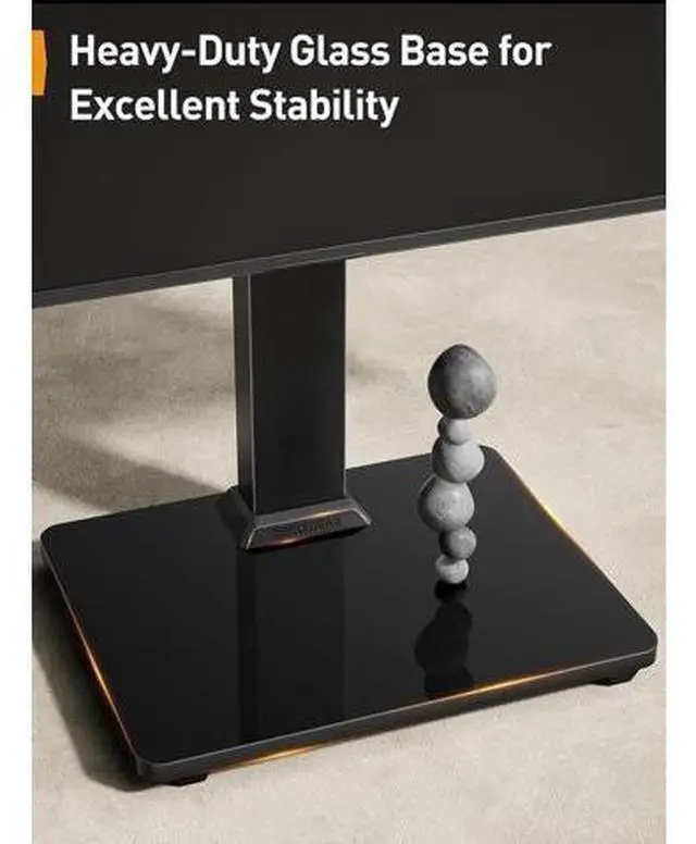 Alt view image 5 of 7 - Perlegear Monitor Stand, Dual Monitor Mount for Two 13-40 inch Screens, Vertical Monitor Stand with 360 Degree Rotation, Swivel and Tilt, 13 Height Settings, Max VESA 100x100mm, PGTVS30