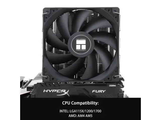 Alt view image 4 of 5 - Thermalrlght Peerless Assassin 120 SE CPU Air Cooler, 6 Heat Pipes, Dual 120mm TL-C12C PWM Fans, Aluminum Heatsink Cover, AGHP Technology, for AMD AM4 AM5/Intel LGA 1700/1150/1151/1200/1851(PA120SE)