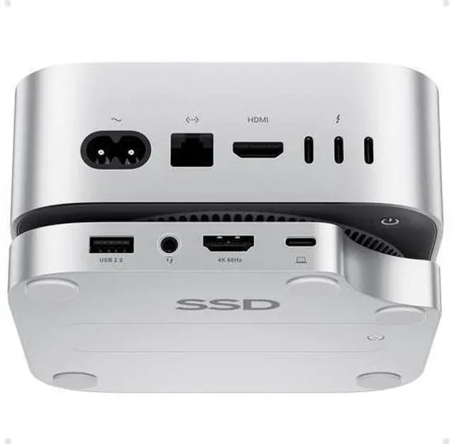 Main image of Mac mini M4 Dock with 4TB M.2 SSD Enclosure (SSD NOT Included) Mac mini M4/ M4 Pro Hub Stand with HDMI 4K@60Hz 2024 MacMini USB C Hub Accessories 3 USB A 2.0 SD/TF 3.5mm Audio
