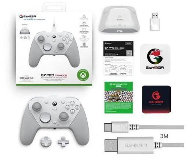 Alt view image 7 of 7 - SOEWIOU Wired Controller for Xbox Series X|S, Xbox One, Wireless Gamepad for PC&Android with TMR Sticks, Hall Effect Analog Triggers, 1000Hz Polling Rate, 3.5mm Audio Jack - White