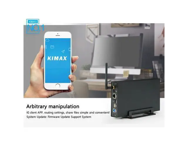 Alt view image 4 of 6 - Blueendless Rj45 External Hard Drive Case Nas Wifi Antenna Wireless Wifi Sata Usb 3.0 Wifi Hdd Interface Aluminum Hdd Box Hdd 3.5 Hdd Caddy(Us Plug) - OEM